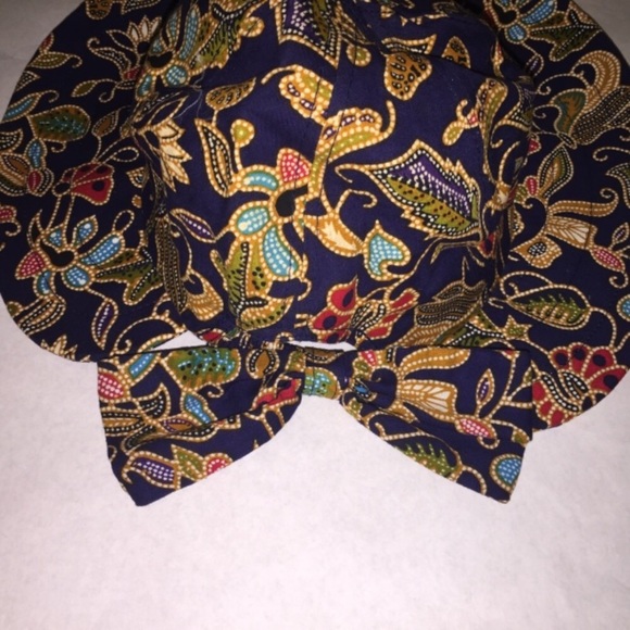 Sinar Pagi Navy Blue Printed Sun Hat - Picture 4 of 6